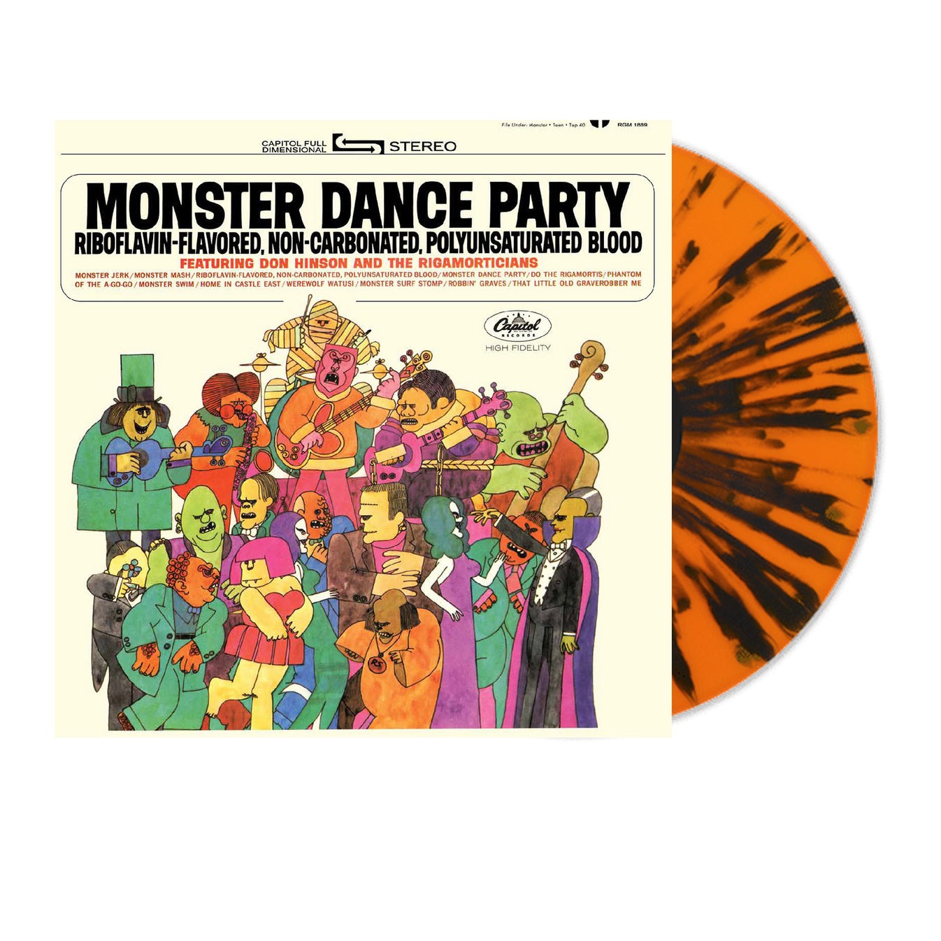 Don Hinson and The Rigamorticians - Monster Dance Party (Splatter Vinyl) - LP - Real Gone Music